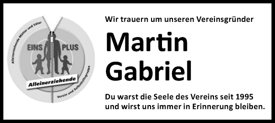 Traueranzeige von Martin Gabriel von Bietigheimer Zeitung
