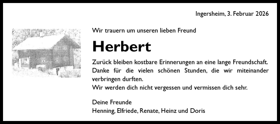 Traueranzeige von Herbert  von Bietigheimer Zeitung